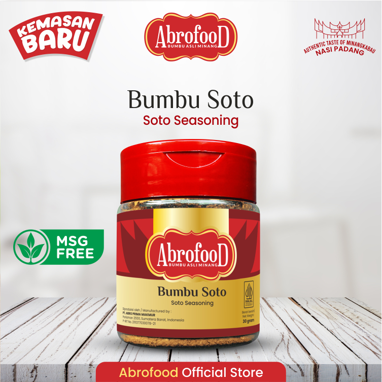 

[oddsolshop] pekanbaru/Abrofood Bumbu Soto 30GR Soto Seasoning Kebutuhan Memasak