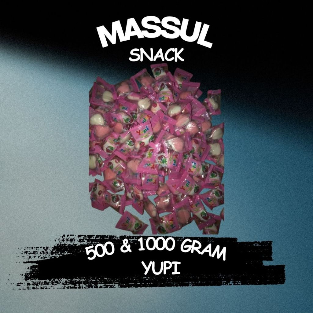 

[500 gram & 1000 gram] Permen Kiss Yupi Love Strawberry Yuppy Kiloan