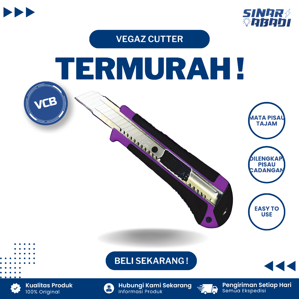

Vegaz Cutter Besar (Bonus Isi Cutter 1 Pcs, Didalam Body Cutter)