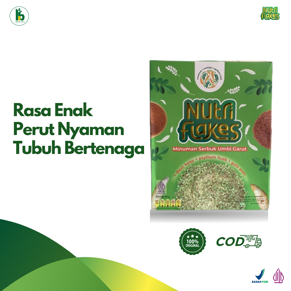 

Nutriflakes Sereal Sehat untuk Maag, GERD & Asam Lambung Aman & Alami | 30 gr