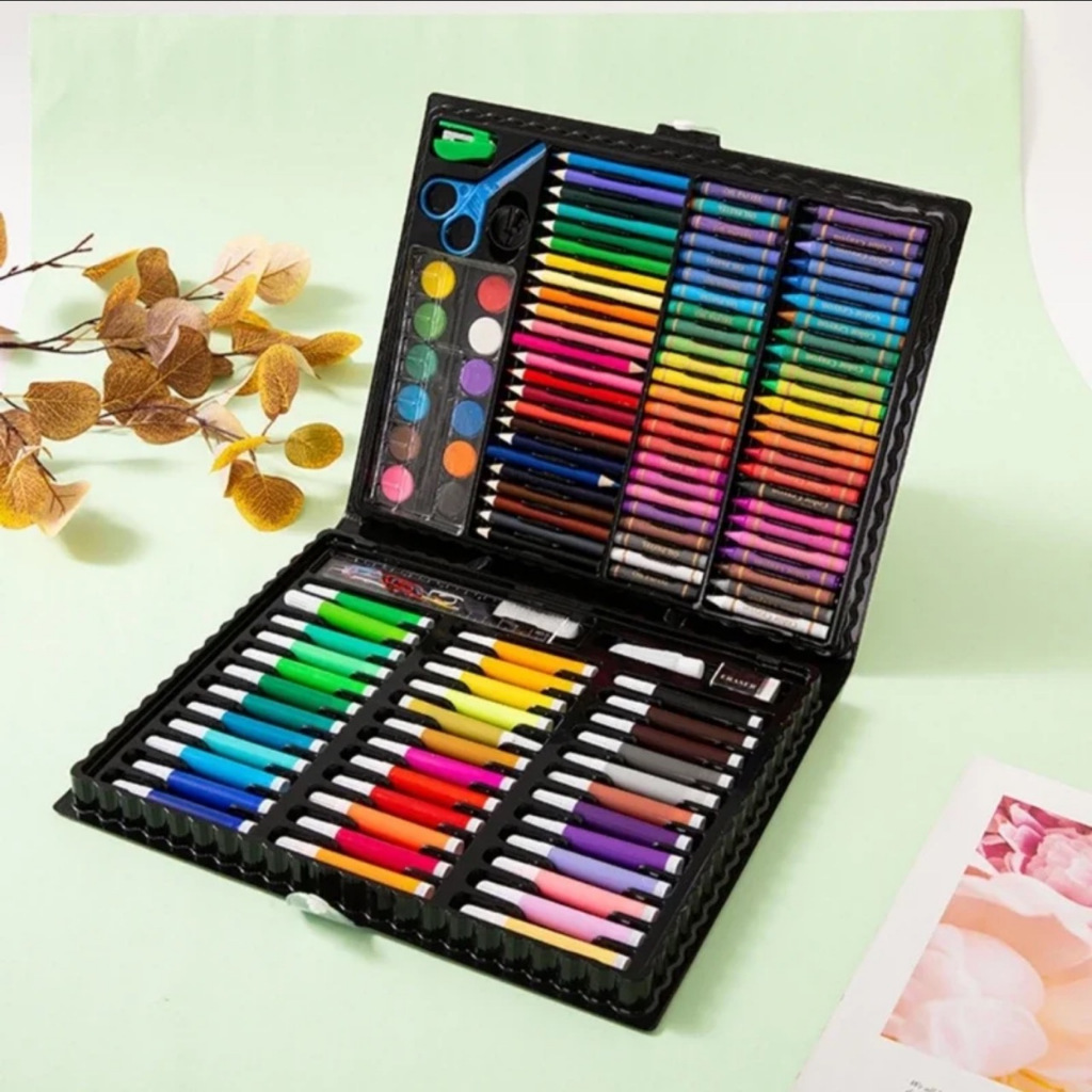 

Crayon Set Lengkap / Set Alat Tulis Mewarnai / Spidol Warna Pensil Warna Oil Pastel Alat Lukis