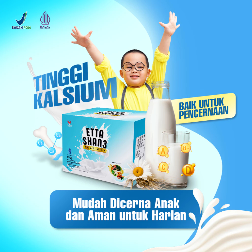 

Susu Kambing Bubuk Etawa Asli – Tinggi Kalsium & Baik untuk Pencernaan | 1box 250gr