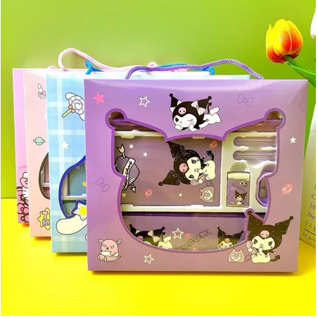 

Kotak Pensil Anak Set 7 In 1 Stationery Hadiah Anak Student Set Alat Tulis Sekolah Karakter Cewek