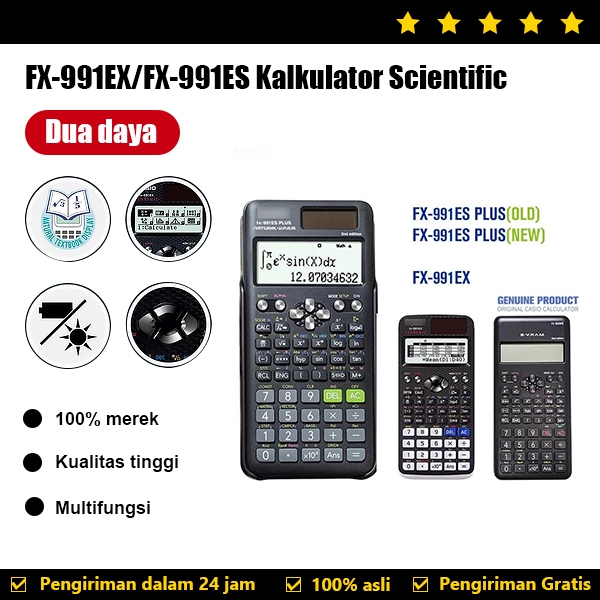 

Kalkulator Scientific Matahari/40 Konstanta Rumus ilmiah Calculator Scientific Kalkulator Fungsi/Dua Sumber Tenaga Baterai Dan Tenaga FX 991EX 991ES Plus