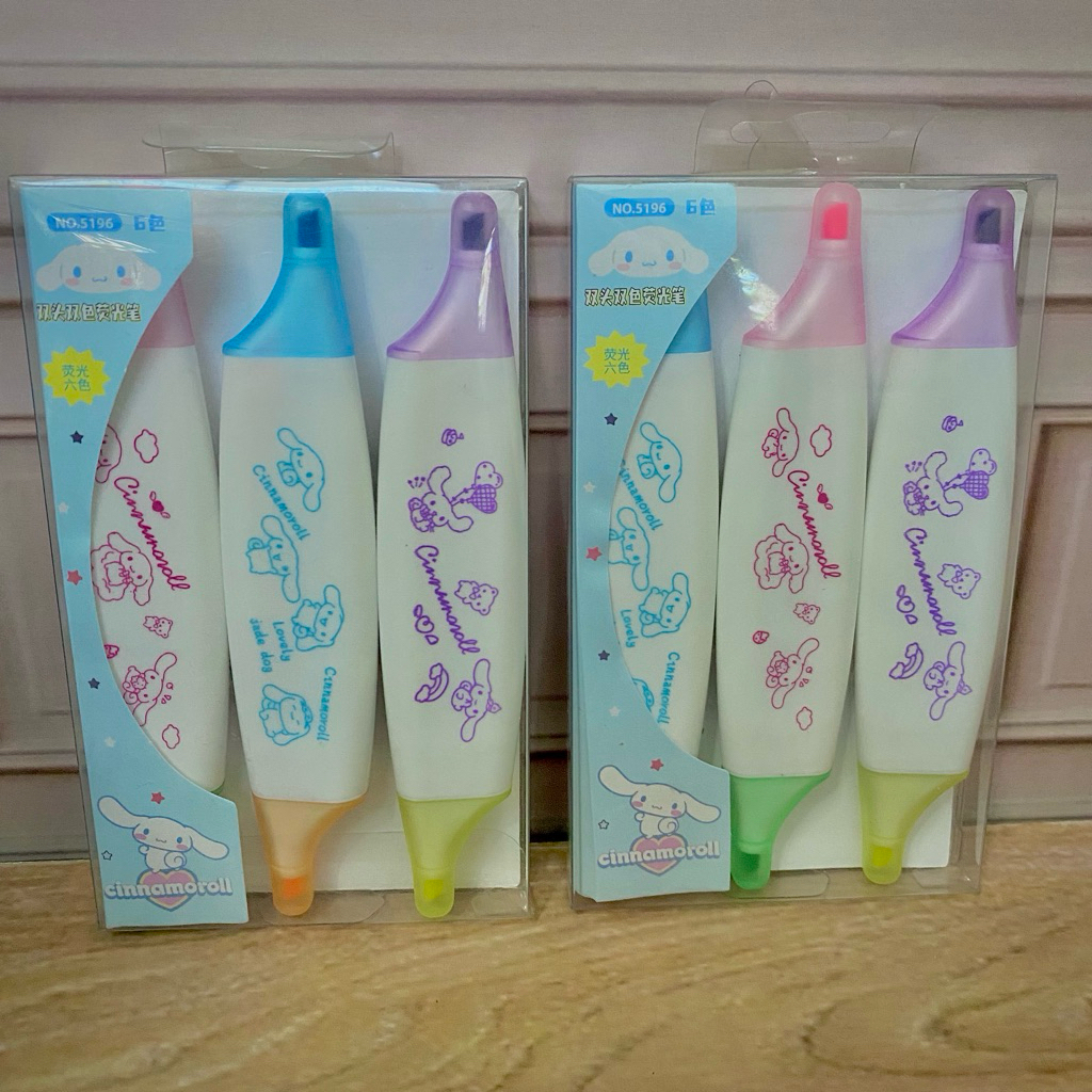 

[COD] 1 pack isi 3 / 6 warna stabilo Cinnamoroll / Highliter Cinnamoroll