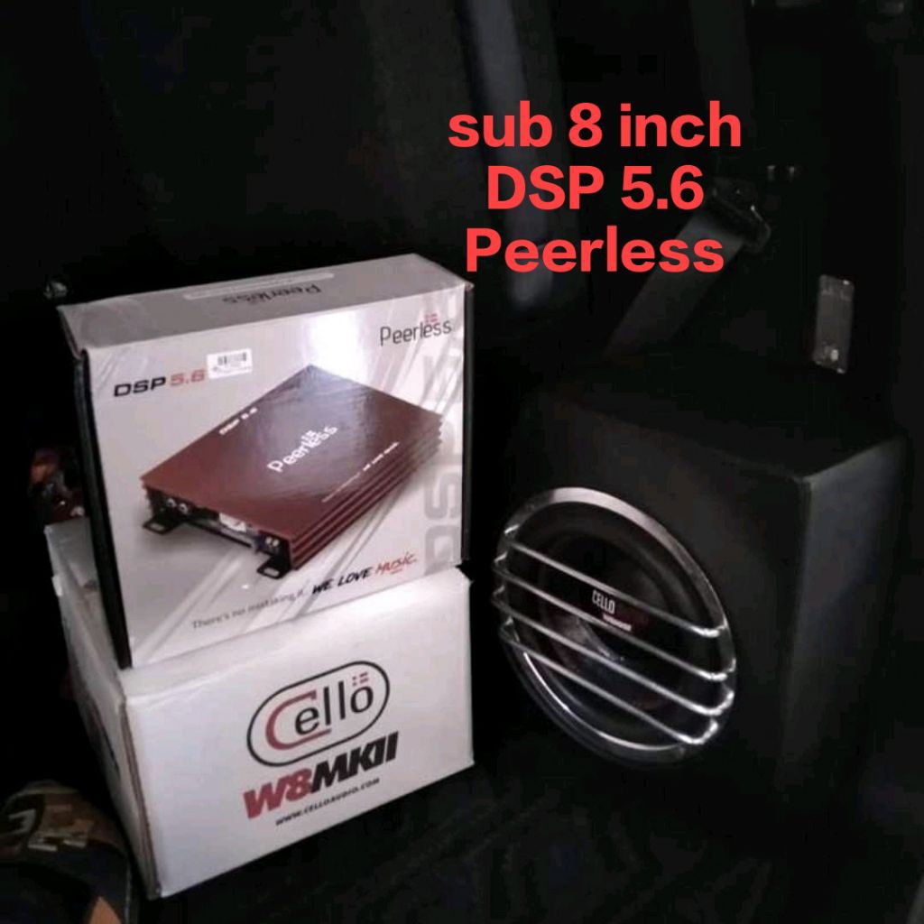 paket DSP peerless  5.6 &  subwoofer cello w8mk2 dual coil W 8 MKII