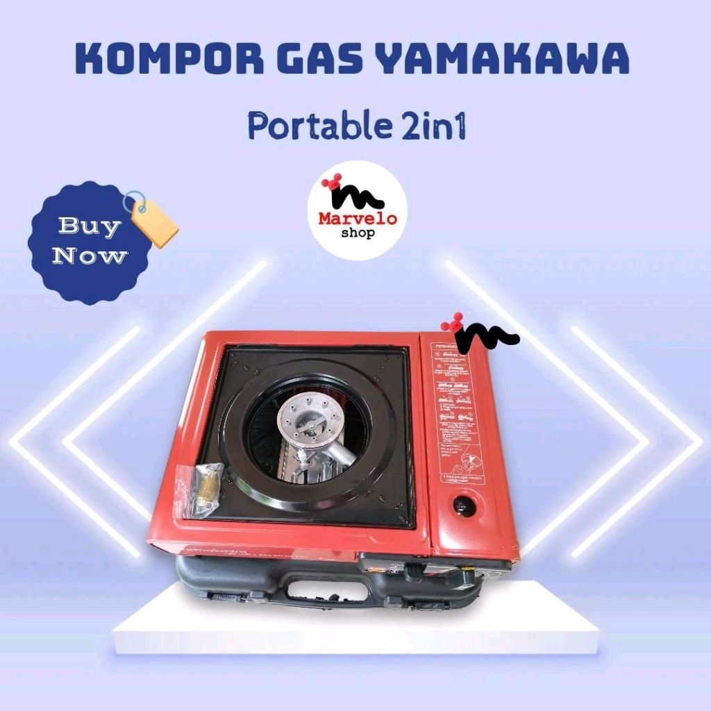 Kompor Gas Portabel / Kompor Portable Yamakawa / Kompor Gas 2in1 Yamakawa - Gas Elpiji dan Gas kalen