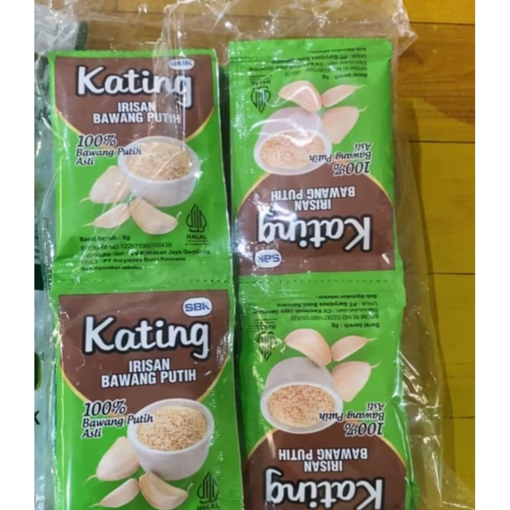 

Kating (irisan bawang putih) 1 renceng 12 Sachet