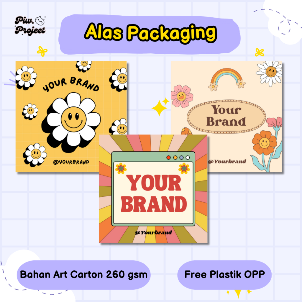 

Alas Packaging | Retro Series | FREE PLASTIK | Paper Aksesoris | Cute Paper | Alas Packaging
