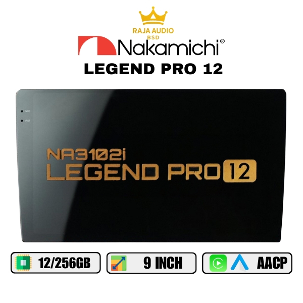 Nakamichi Legend Pro 12 NA-3102i 9” Head Unit Android QLED 12/256GB – CarPlay & Android Auto