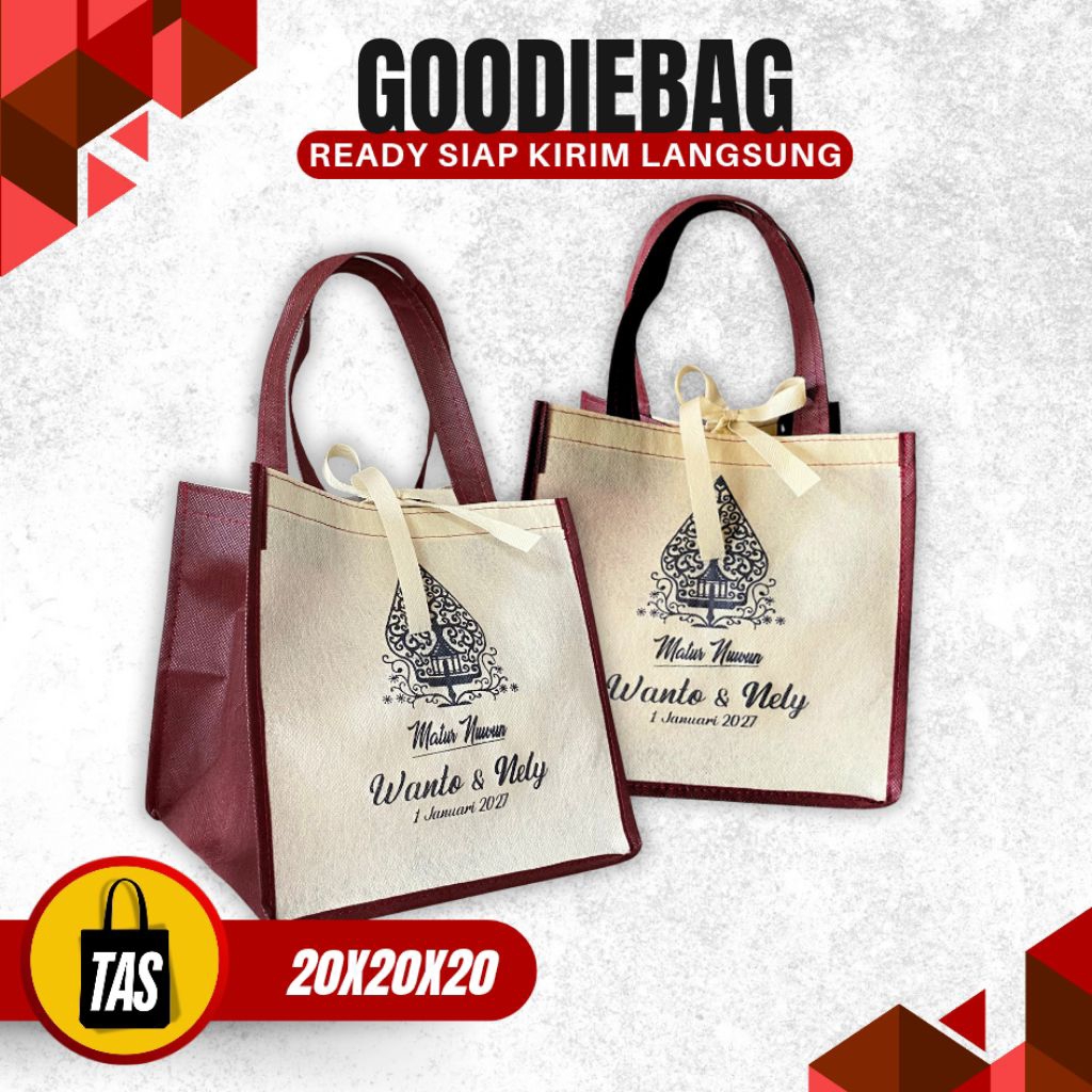 

Free Custom Sablon tas Kotak Box Nasi Wedding Tasyakuran Aqiqah Ultah Bahan Spundbond 60gsm