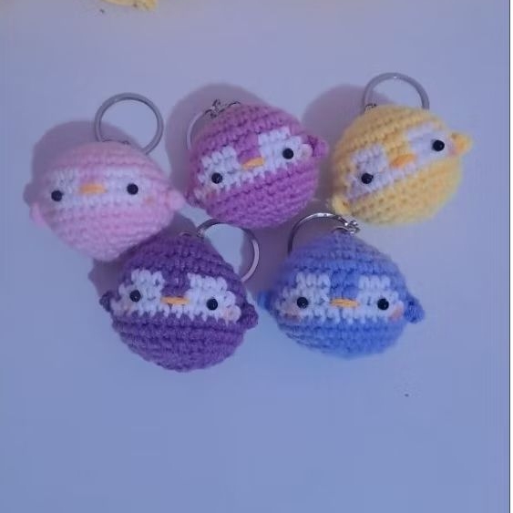 Gantungan Kunci Rajut Pinguin || Pinguin Rajut || Gantungan kunci Rajut