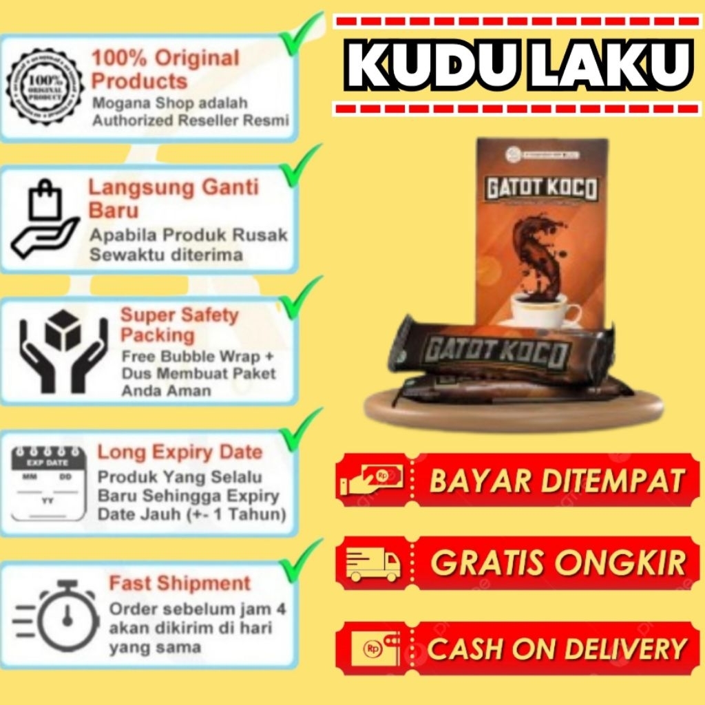

KOPI GATOT KOCO ORIGINAL - KOPI STAMINA PRIA 1BOX ISI 5 SACHET