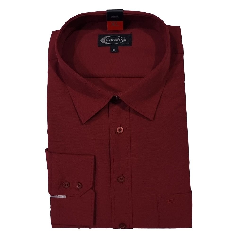 Kemeja slim fit Formal CARDINAL  Original lengang panjang merah, putih, hitam, abu,navy size S-M-L-X