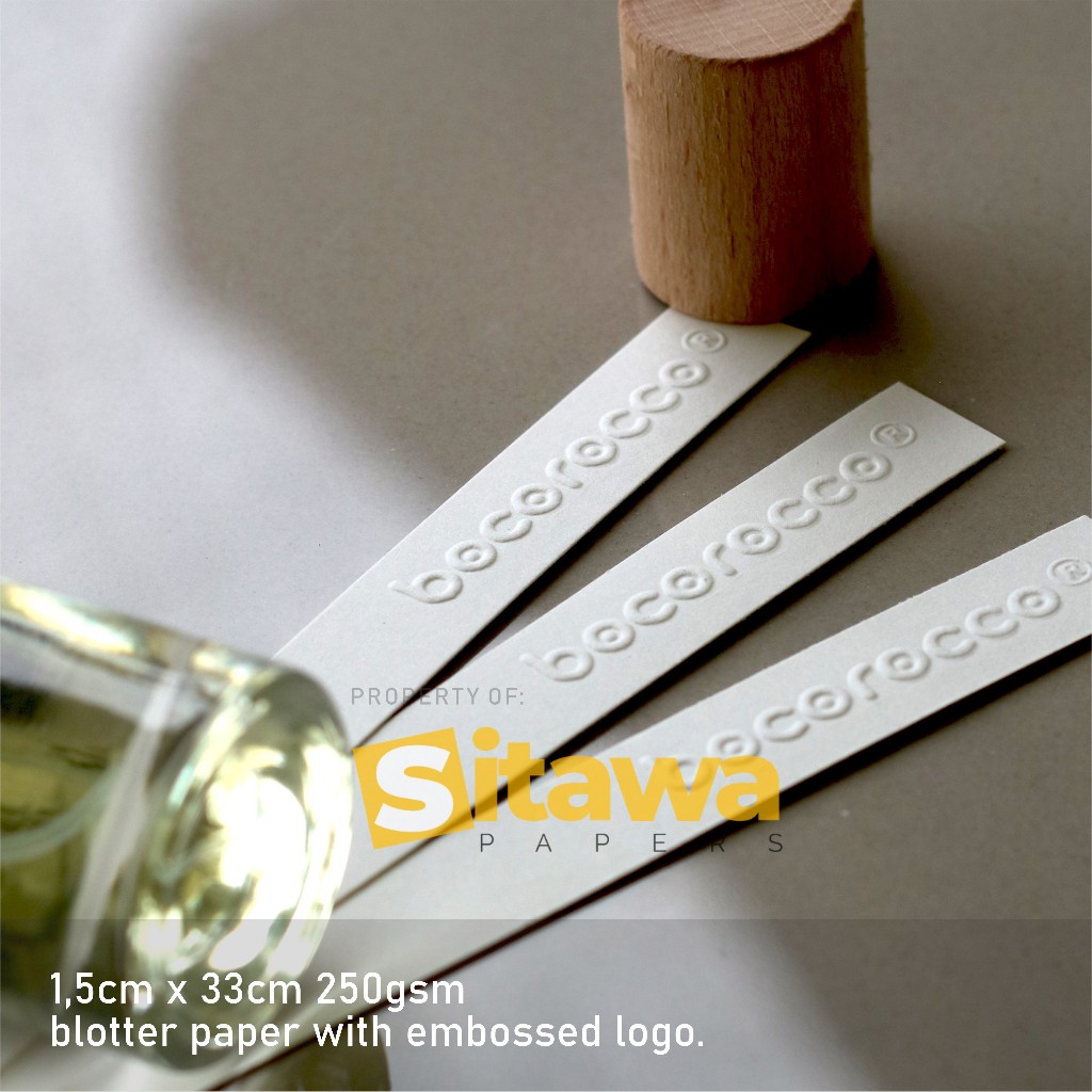 

Kertas Blotter Emboss Logo Model Lurus Datar