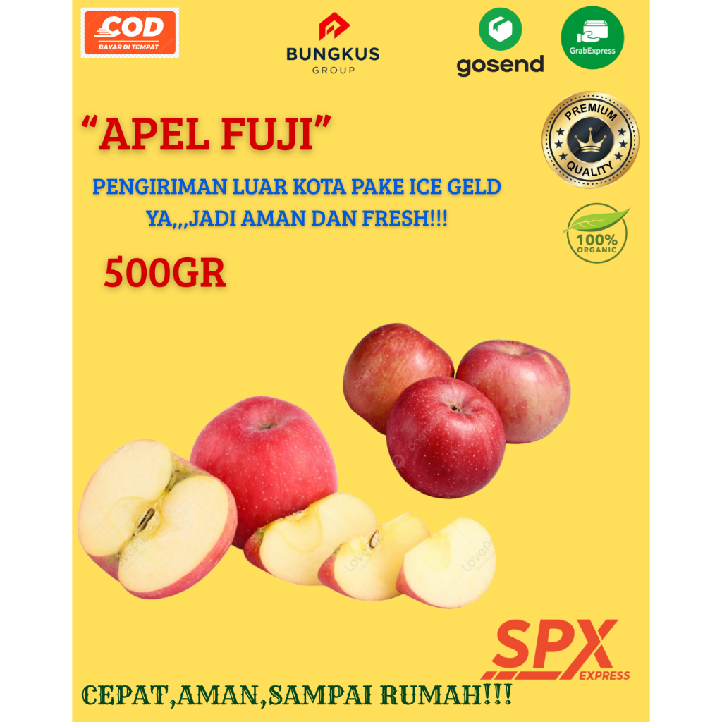 

Buah Segar Apel Fujii Import Premium 500gr Manis Jus Bungkus Group Shop Padang