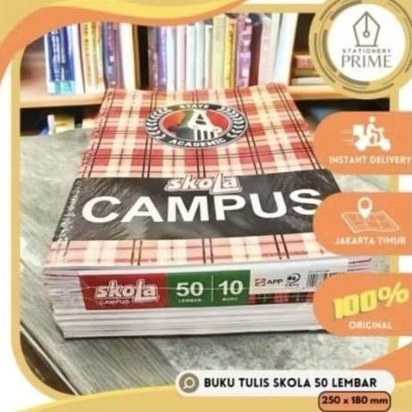 

Buku Tulis Skola Campus 50 lembar (1 pack 10 buku)