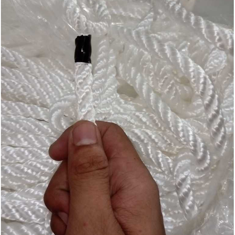 

1 Roll Tali Tambang 10mm Nylon Putih Nilon Rope Panjang -+220 Meter