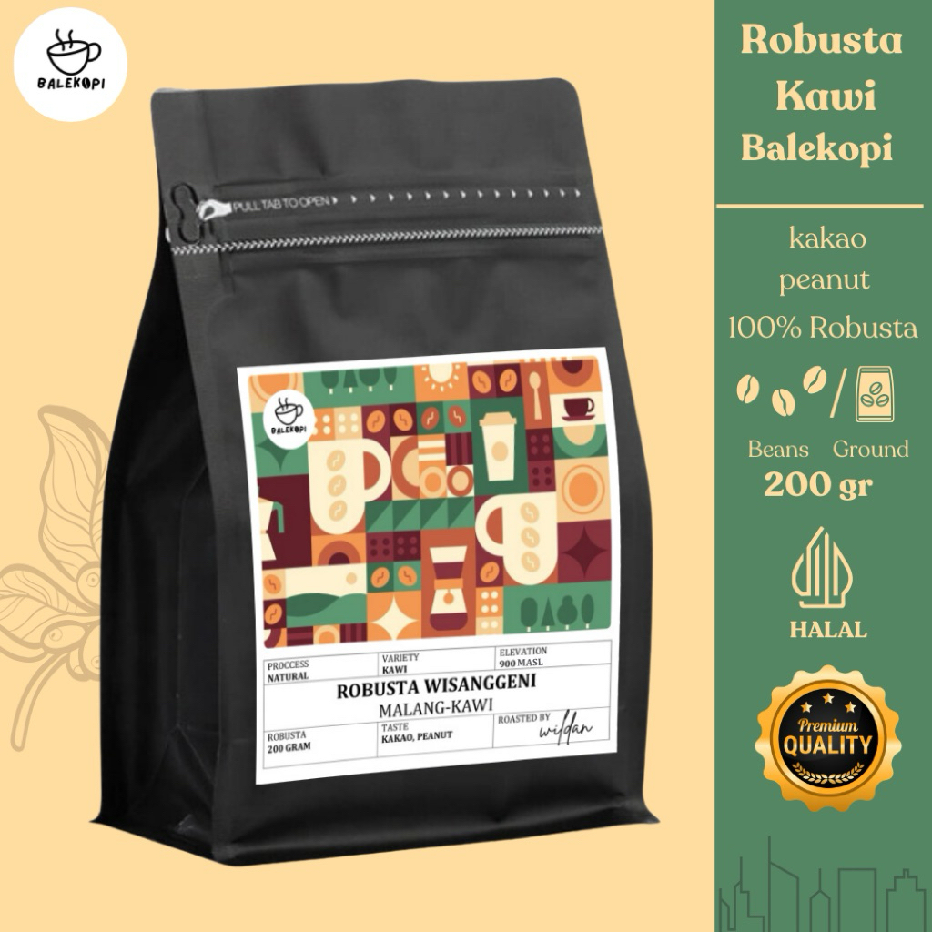 

Balekopi Kopi Bubuk Robusta Kawi malang 200 Gram