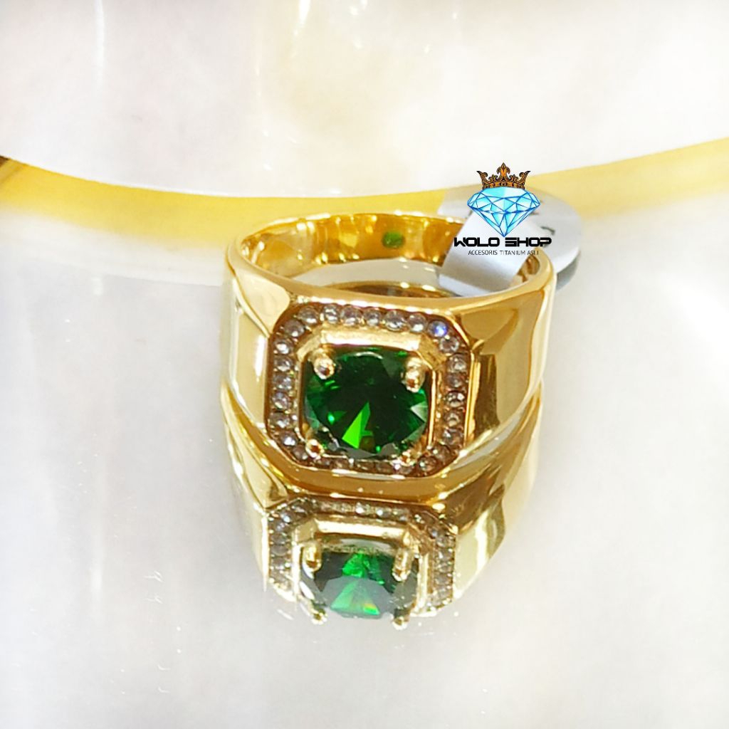Cincin Pria Kantoran Super Mewah Ring Titanium Anti Karat