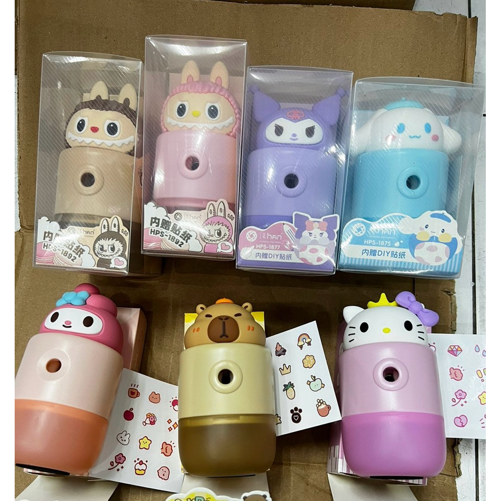 

Rautan Meja putar karakter Labubuu Kuromiii Sanrioo / Rautan Pensil / Pensil Sharperner karakter fancy lucu