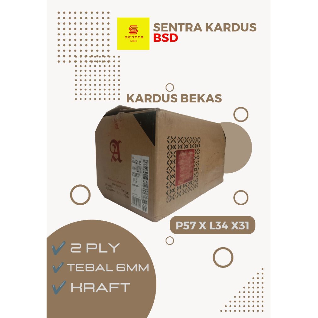 

Kardus Besar / Jumbo 2 ply Untuk Packing / Pindahan P57 x L34 x T31