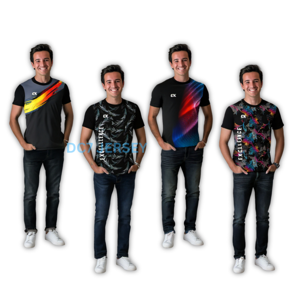 DC7 Jersey Badminton Futsal Volly Padel Full Print Setelan Baju & Celana Dewasa (M L XL)