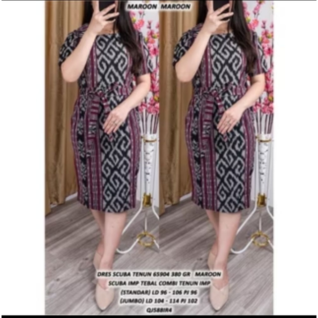 NEW DRES SCUBA TENUN,BAJU SERAGAM GEREJA