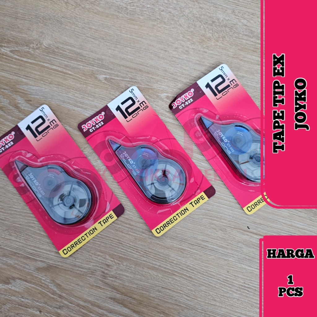 

Tip-ex Kertas Joyko CT-522 Correction Tape Pita Koreksi Penghapus / Correction Tape Joyko