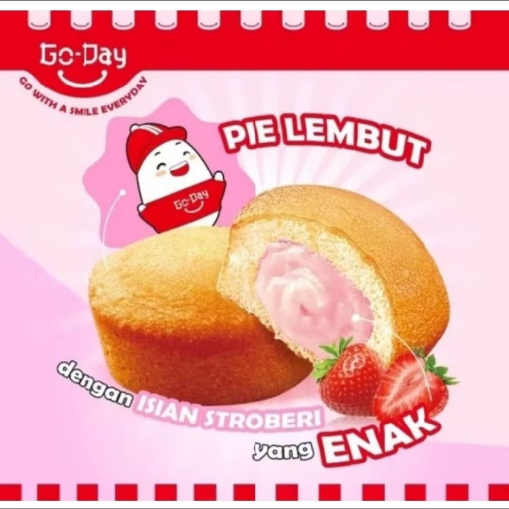 

PROMO TERBATAS 10 PCS GO - DAY STRAWBERRY CAKE