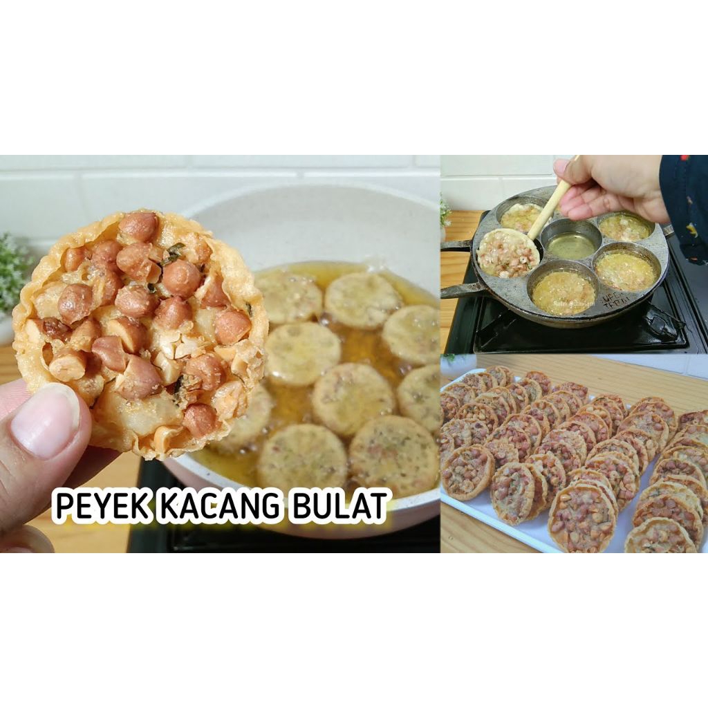 

Peyek kacang tanah bulat/rempeyek kacang tanah bulat full kacang