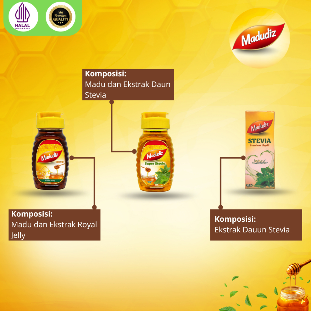 

Ygshop17 Madudiz Super Stevia150Gr 3 Botol Madu Alami Dengan Ekstrak Daun Stevia