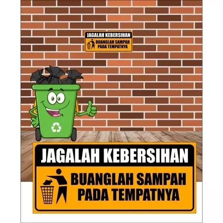

STIKER VINYL JAGALAH KEBERSIHAN/ BUANG SAMPAH PADA TEMPATNYA 23 X 10 CM - SIAP KIRIM