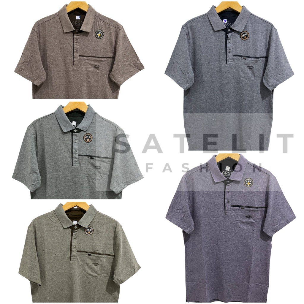 Crs 91 Original Kaos Kerah Pria Polo Misty Bintik DROPPEP (Kancing Kantong)