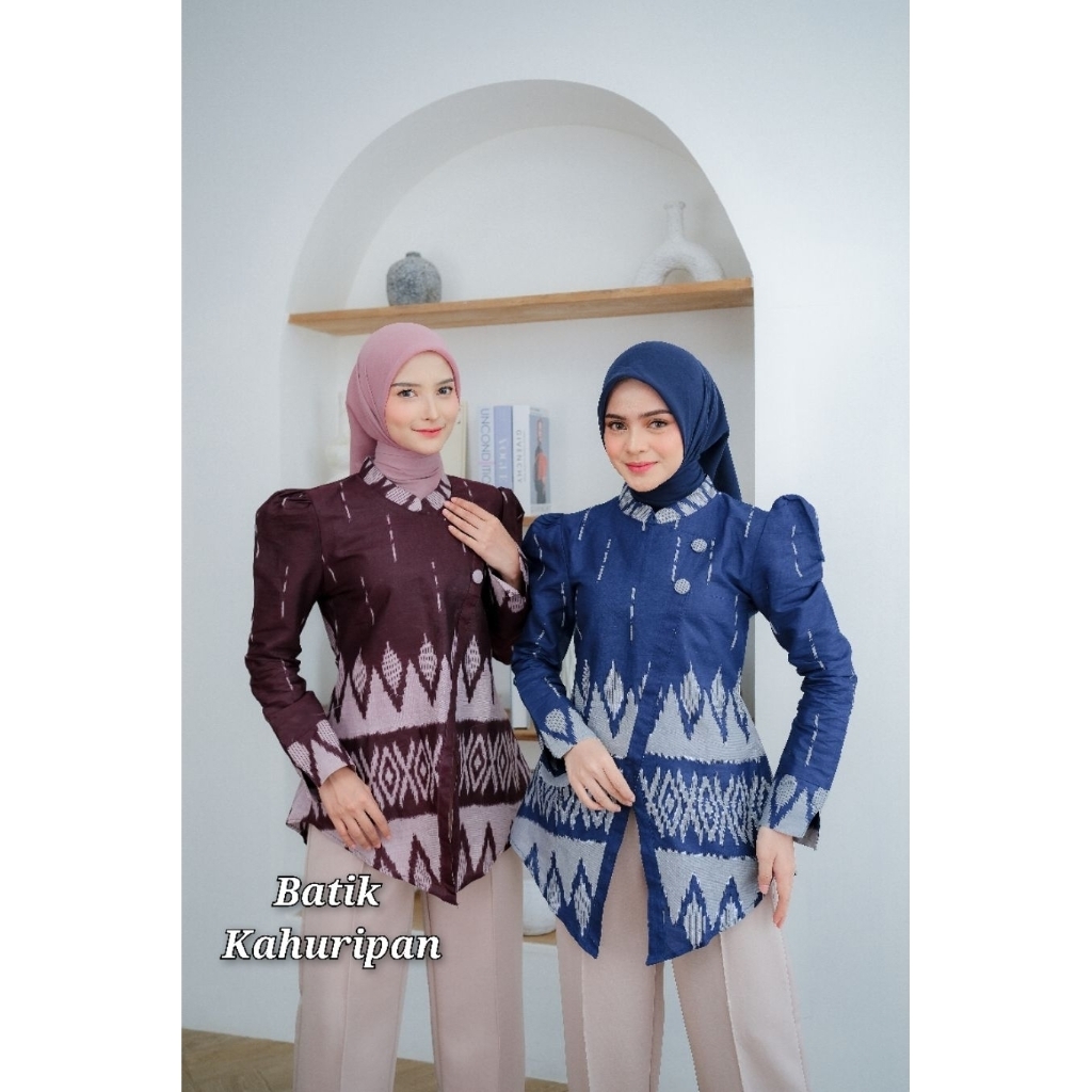 Promo  Batik Wanita Modern Batik Songket Kimono Baju Batik Wanita Batik Kantor Wanita Batik Kerja