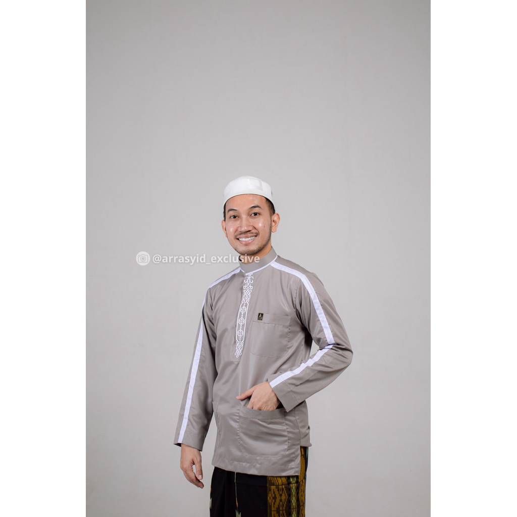 koko Bordir khaki  AR-RASYID EXCLUSIVE