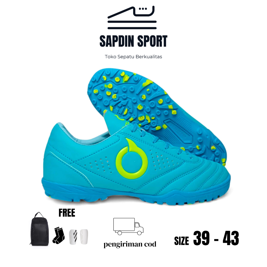 Paket Lengkap. Sepatu Futsal Bintik Dewasa Ourtuseight Premium Quality. Size 39 - 43