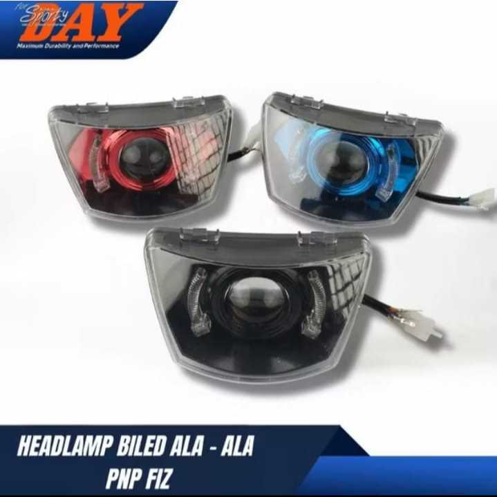 LAMPU DEPAN BILED FIZ R ASSY HEADLAMP FIZ R SET DAYMAKER LED IMPORT SPORTDAY / LAMPU DAYMAKER FIZ R