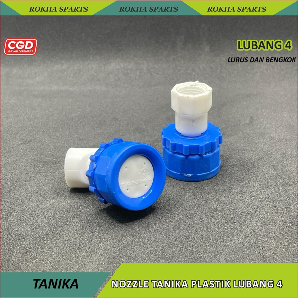 Nozzle Sprayer Tanika Plastik 4 Lubang – Cocok untuk Semprotan Manual & Elektrik