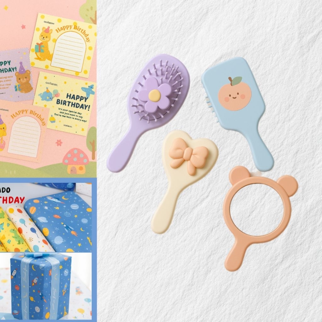 

Kado Aksesoris Rambut – Sisir Karakter & Cermin Gemas | Hadiah/Kado/Hampers/Gift/Parsel/Souvenir/Bingkisan/Parsel/Paket