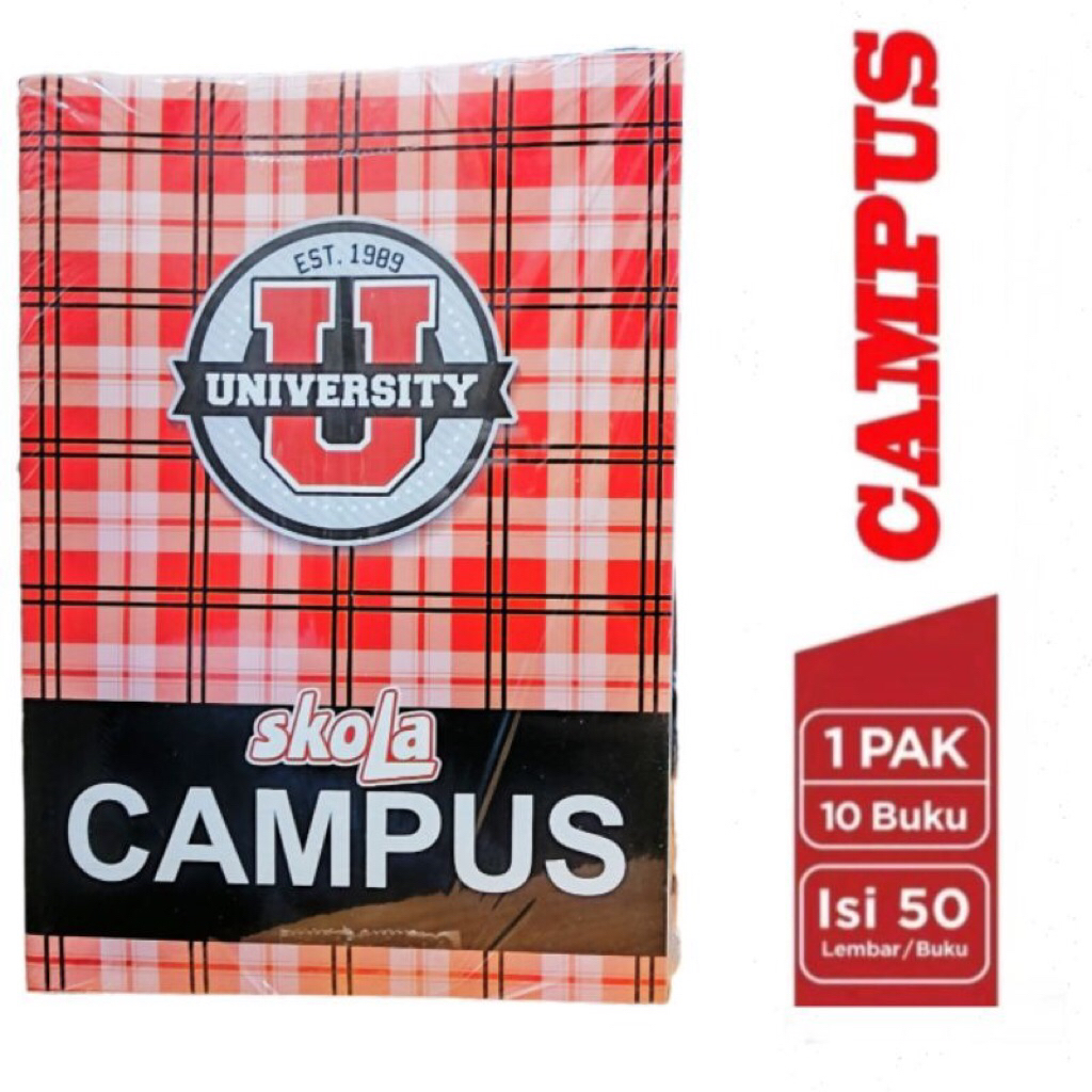 

Buku Tulis B5 Big Boss APP / Skola by Sidu / Skola Campus 50 Lembar (10 Pcs)