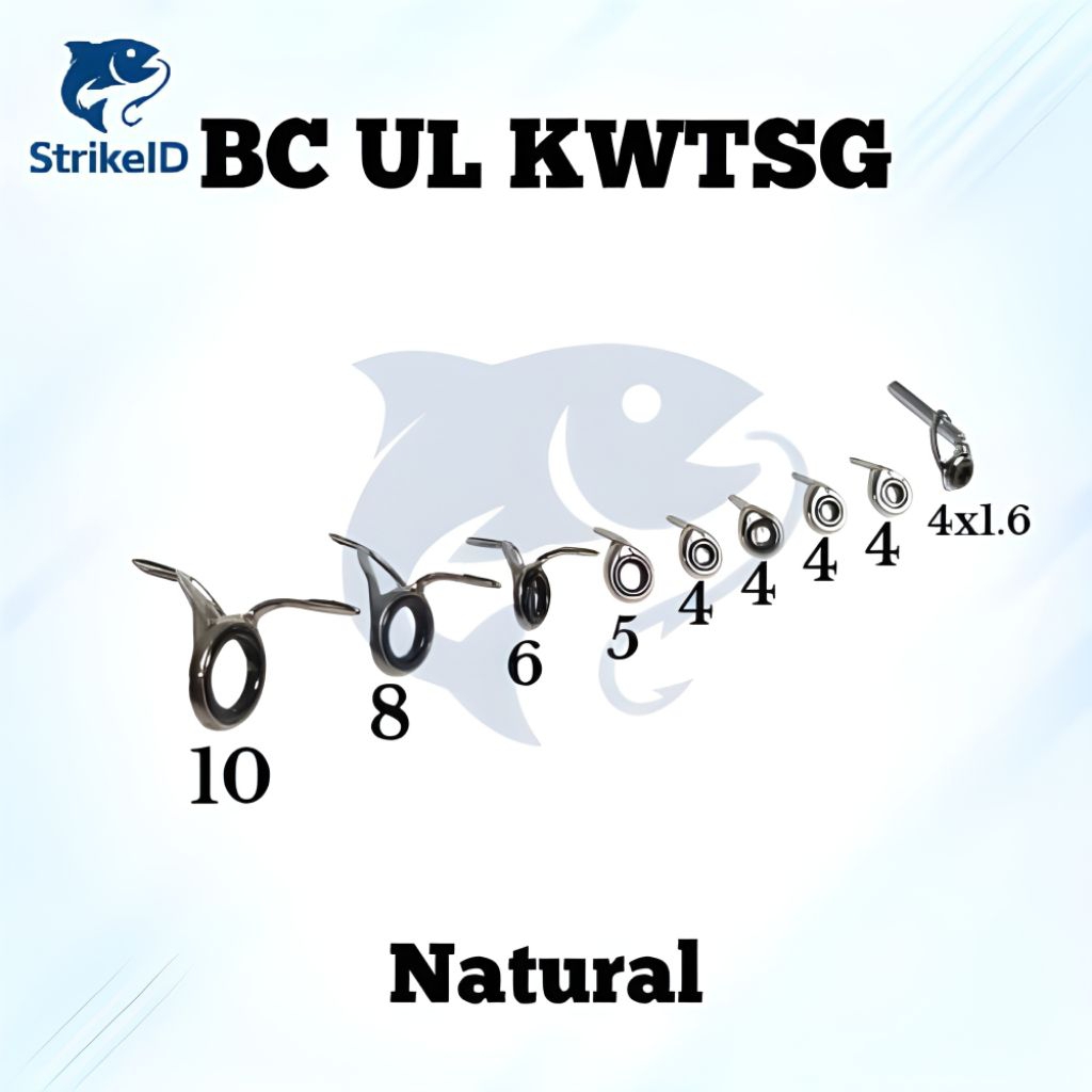 1 set BC UL KWTSG Natural / Ring Guide / Ring Pancing Lengkap untuk Joran Baitcasting