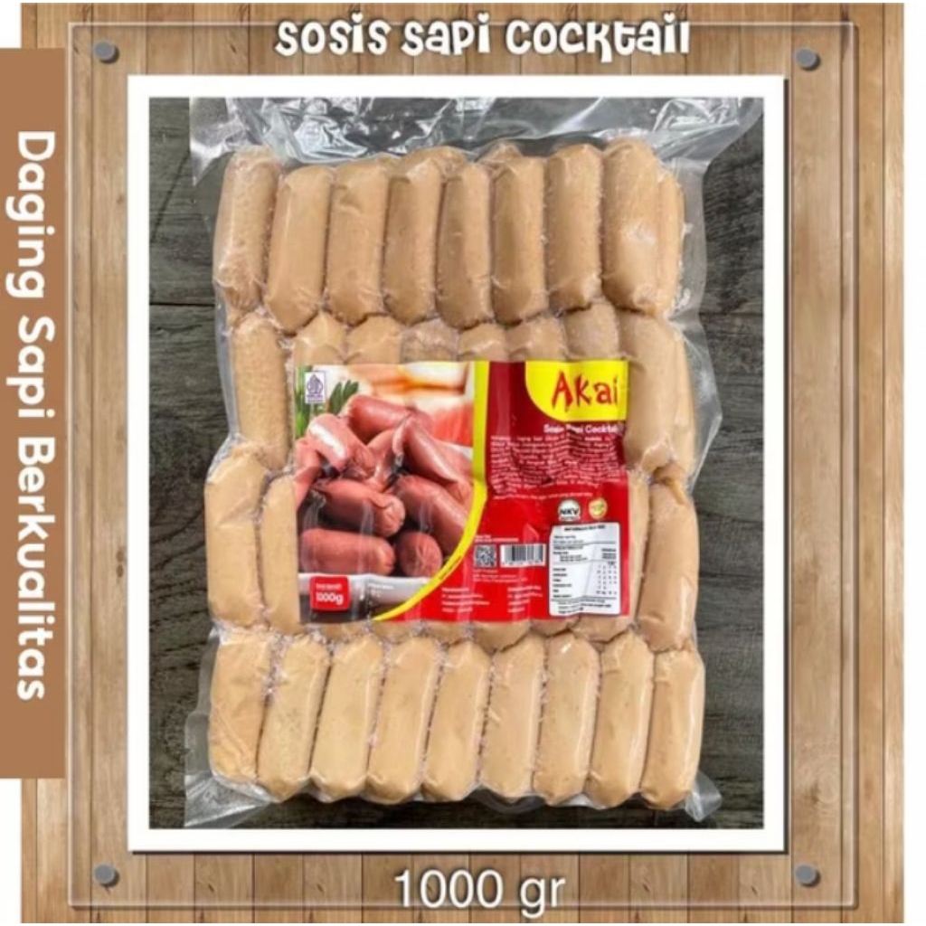 

Sosis Coctail Akai / Sosis Sapi Mini Isi 64 1kg