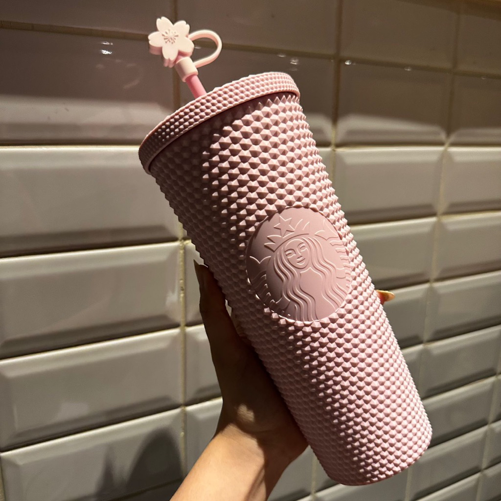 NEW Tumbler Starbucks Soft Pink With Sakura Topper Original Starbucks