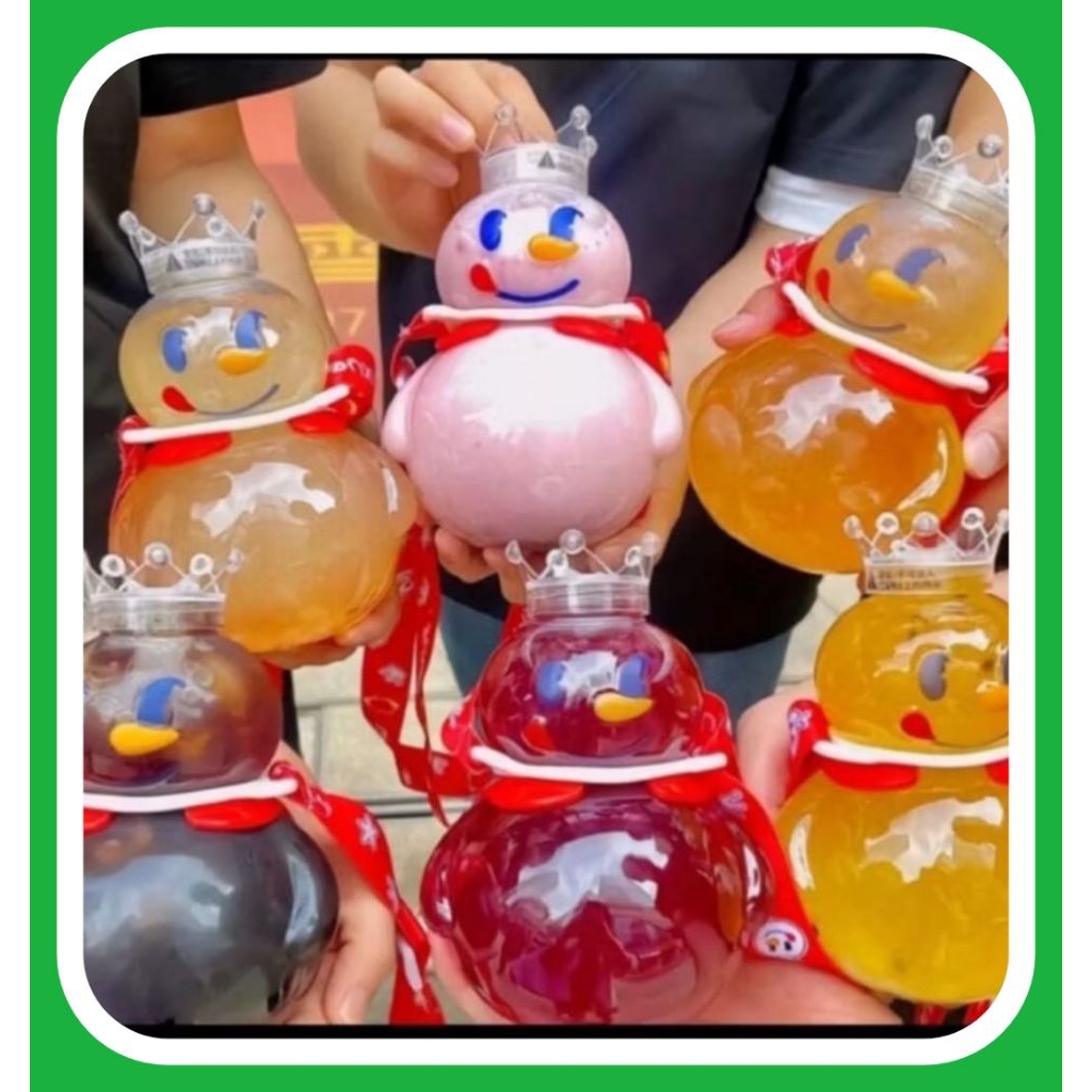 Botol minum Mixue  Botol mixue Viral 700ml Termurah free tali botol minum anak TK Botol minum kekini