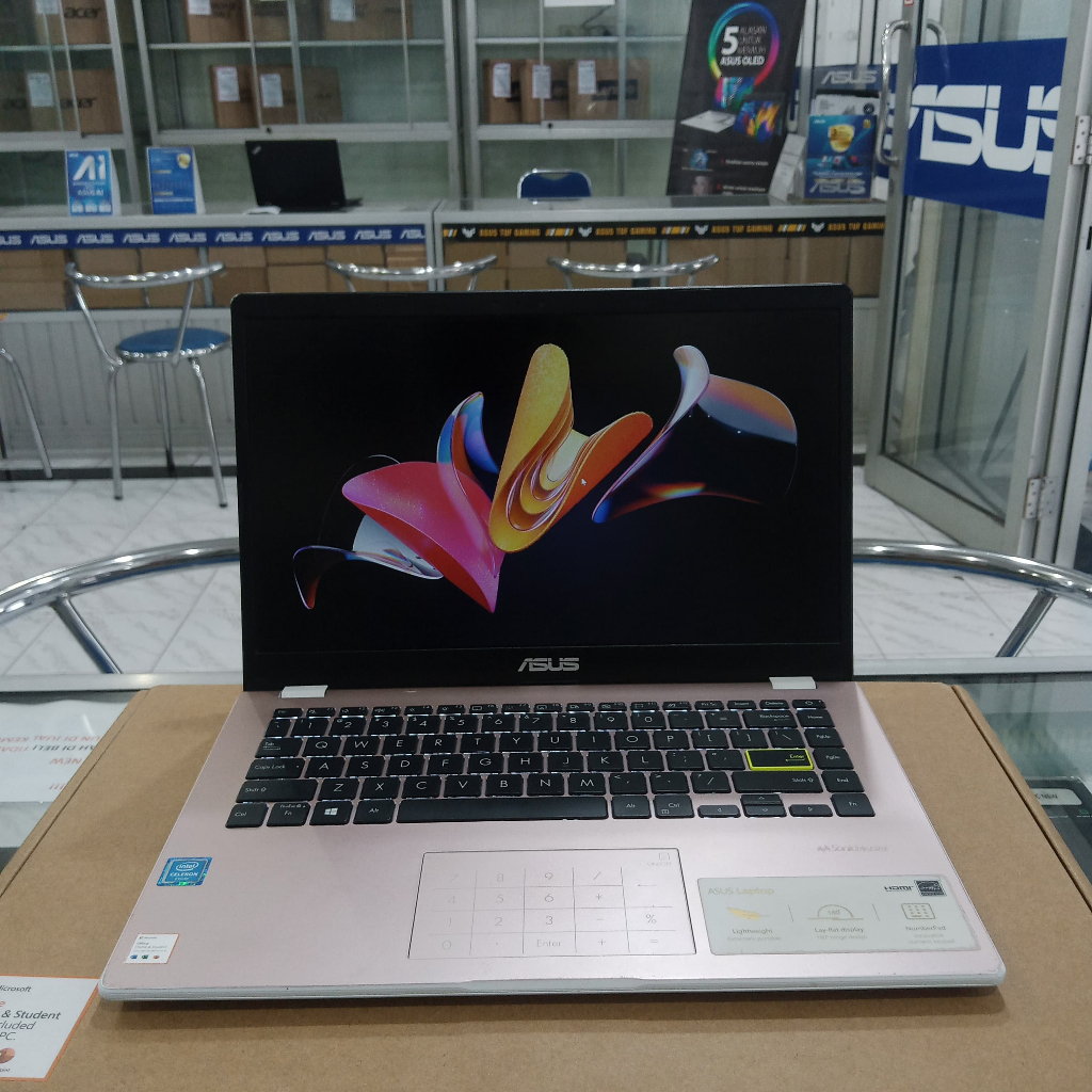 LAPTOP SECOND ASUS VIVOBOOK E410M INTEL CELERON N4020 RAM 4GB SSD 512GB LAYAR 14"INCH LIKENEW