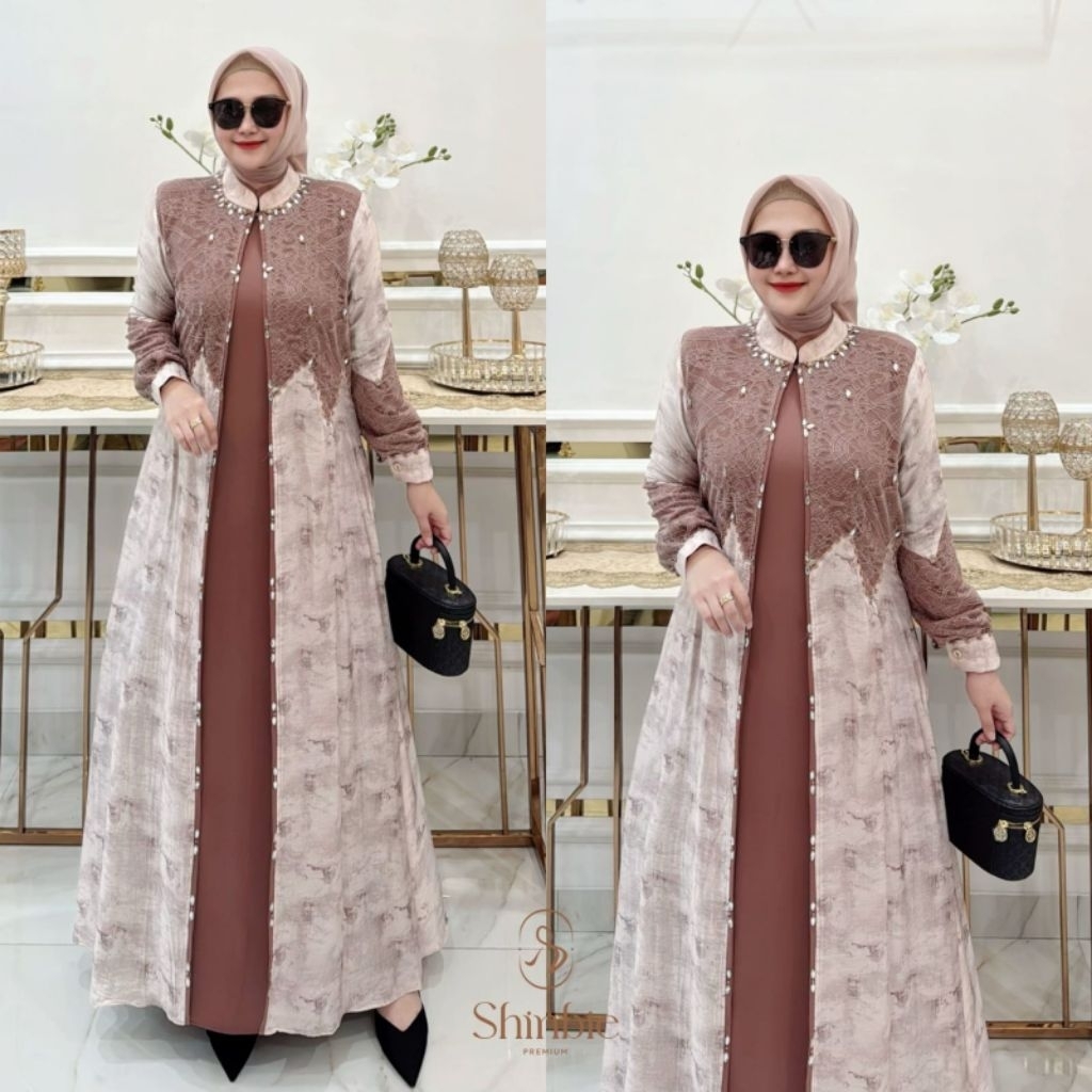 Gamis Set Jilbab//Cotton Bordir//Ori Ninos Dress 262//Amara set hijab