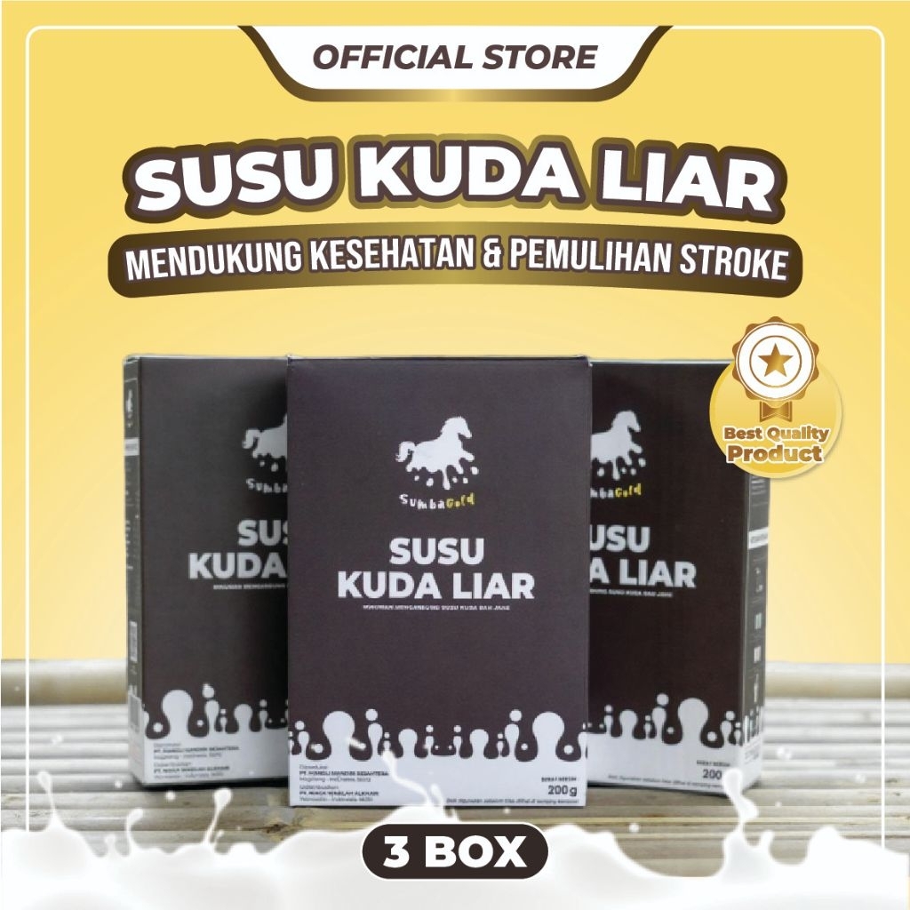 

SumbaGold Susu Kuda Liar Rendah Laktosa Untuk Sembuhkan Resiko serta Gejala Stroke, Atasi Kebas Tangan, Asam Urat, Lemah Otot, Gangguan Penglihatan, Pusing Bundling 3 Box Aman COD BPOM