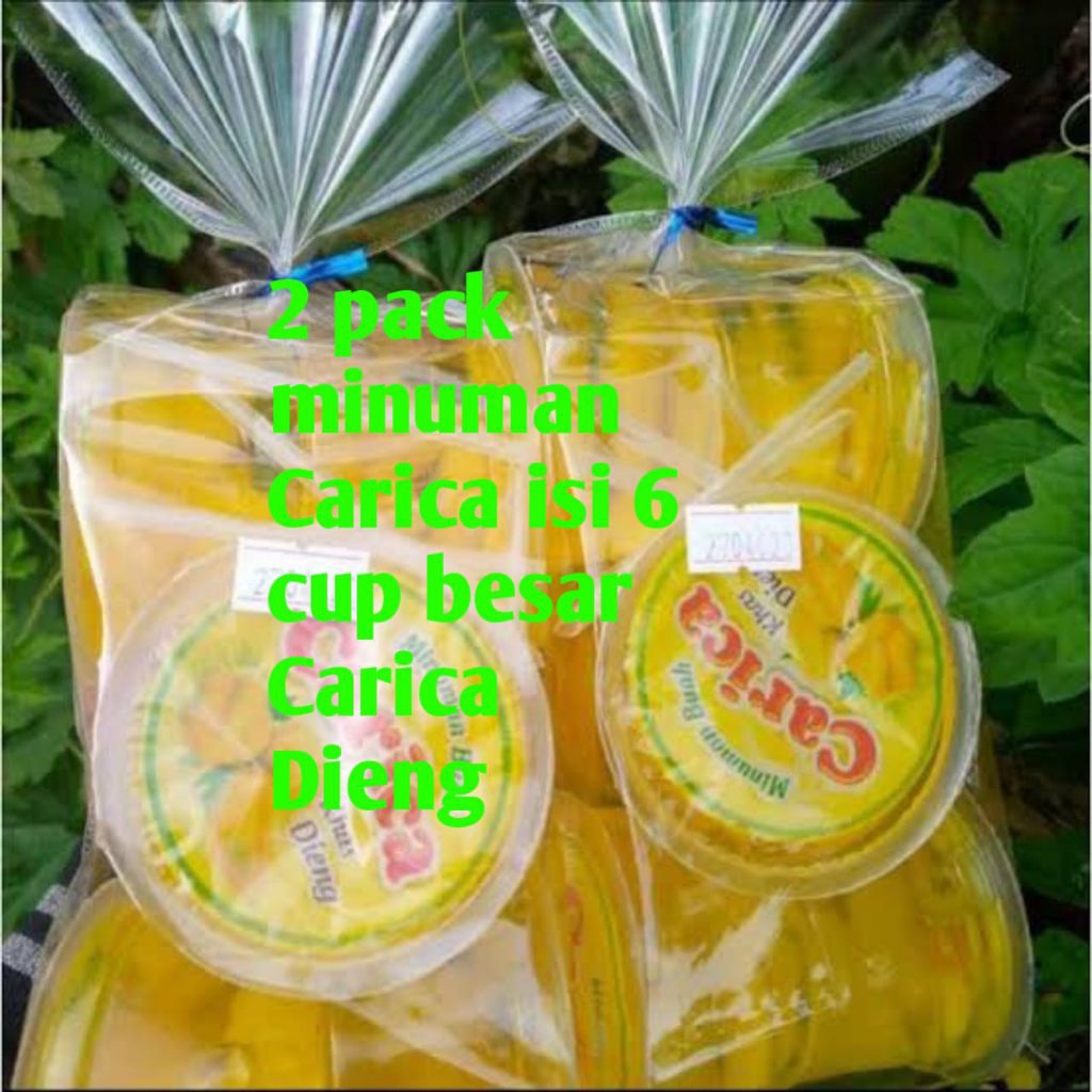 

Carica minuman manis khas Dieng isi 6 cup besar 2 pack
