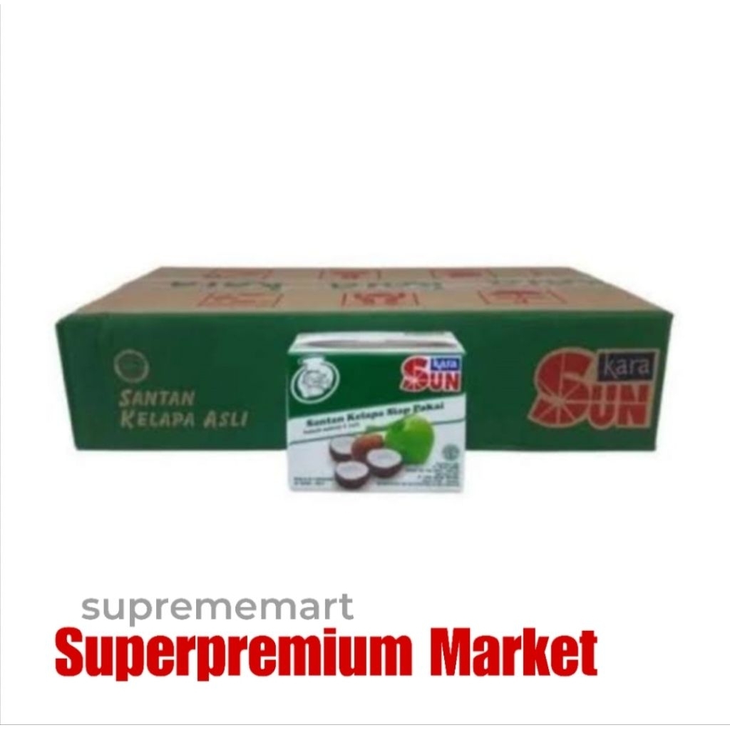 

Sun Kara Santan Kelapa Siap Pakai 12 x 200ml/Karton